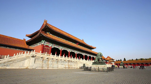 潘在中国北京的紫禁城。视频素材