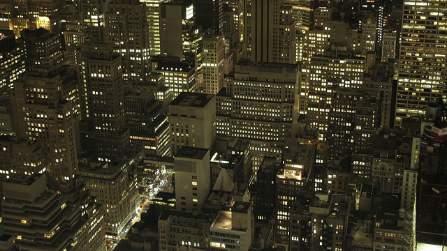 从洛克菲勒中心俯瞰曼哈顿。视频素材