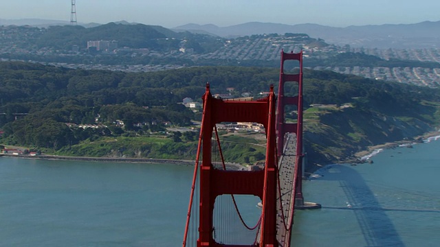 MS DS ZO航拍于美国旧金山金门大桥附近视频素材