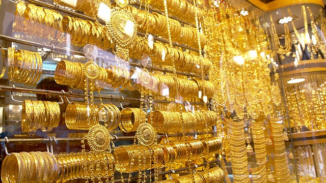 迪拜黄金市场的珠宝视频下载