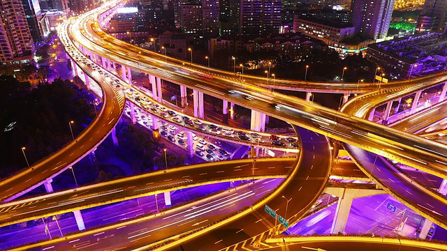 时光流逝——上海公路夜景视频下载