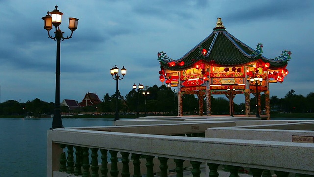 晚上的中国寺庙视频素材
