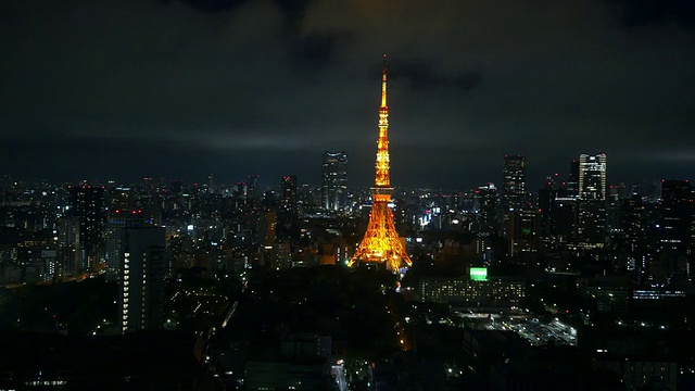 东京塔点亮视频素材
