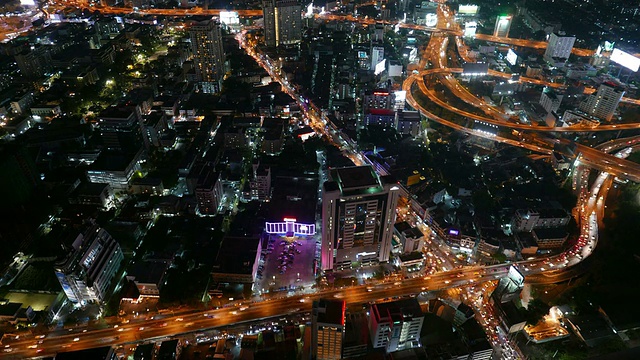 高清曼谷城市的夜晚时光视频素材