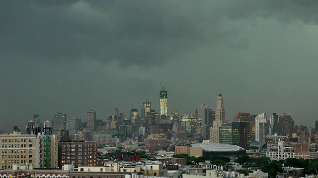 风暴在纽约-时间流逝视频素材