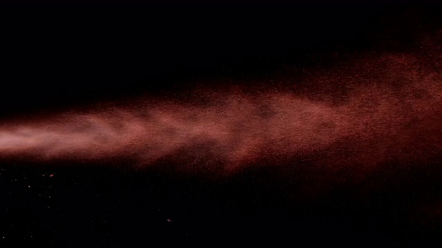 SLO MO红色油漆喷到空气中视频下载