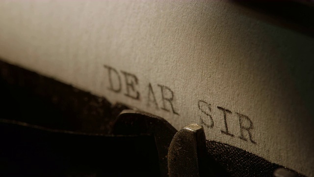 LD老式打字机打印字的打字条视频素材
