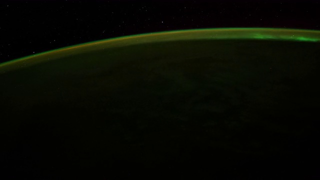 地球上空的极光为4K视频素材