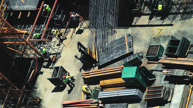 MS HA手工工人建造摩天大楼的照片/悉尼，新南威尔士，澳大利亚视频素材