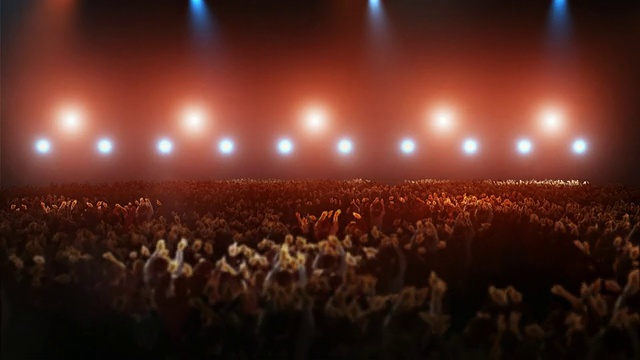 MS拍摄的人物在大型音乐会/卑尔根，霍达兰，挪威视频下载