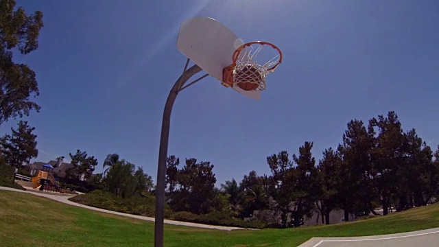 篮球运动员POV -一个不错的篮板，在左边视频下载