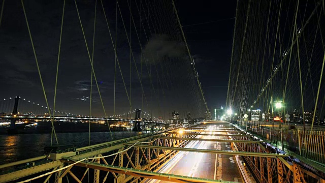 布鲁克林大桥立交桥时间流逝视频素材