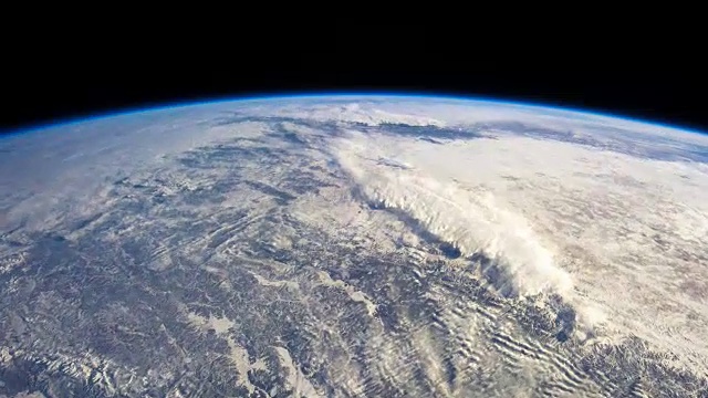 北非和亚洲-从国际空间站的时间间隔视频素材