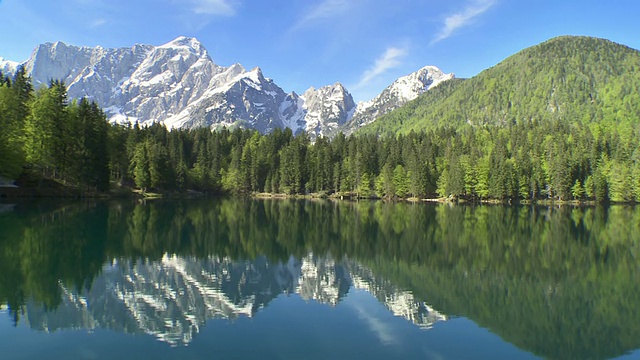 WS空中湖与山的背景视频购买