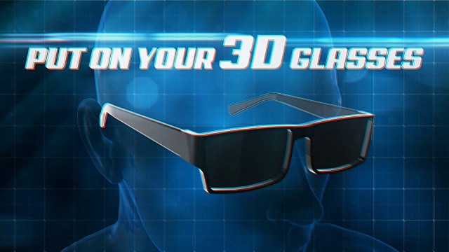 戴上3D眼镜| 4K视频素材