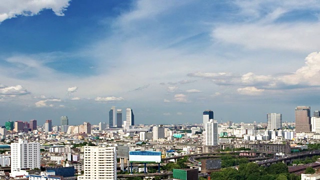 泰国曼谷的城市景观全景视频素材