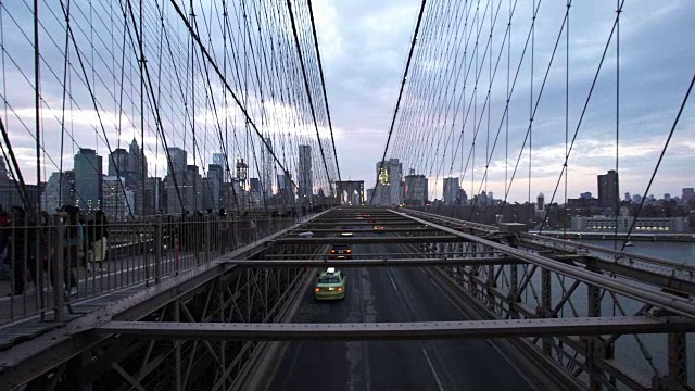 布鲁克林大桥和曼哈顿下城视频素材