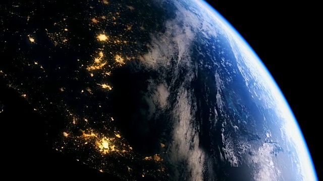 从太空轨道上看美国，4K分辨率视频素材