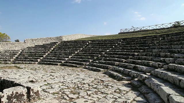 Palazzolo Acreide，希腊剧院，公元前3世纪视频素材