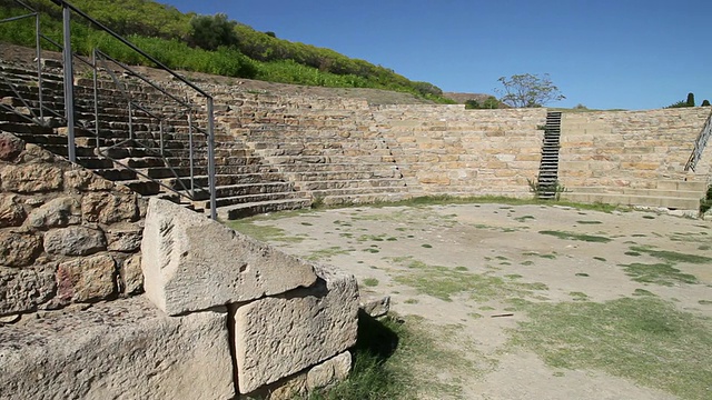 摩尔根蒂娜，公元前3世纪的古希腊剧院视频素材