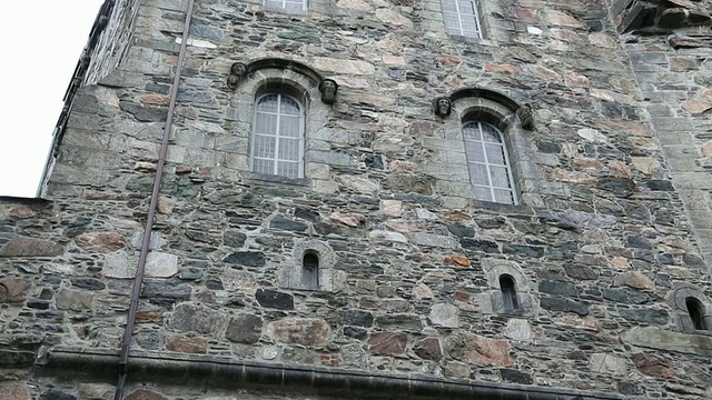 卑尔根，卑尔根胡斯城堡的主楼，15世纪视频素材