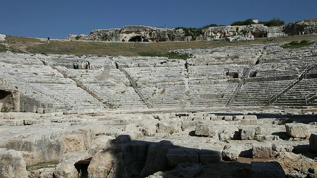 锡拉丘兹，考古公园，希腊剧院，公元前三世纪视频素材