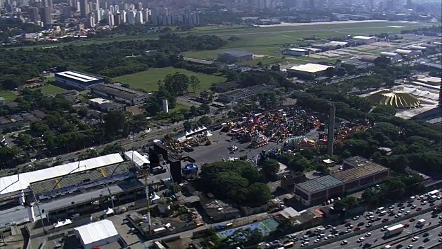 在狂欢节前的桑巴园-鸟瞰图- São保罗，São保罗，巴西视频下载