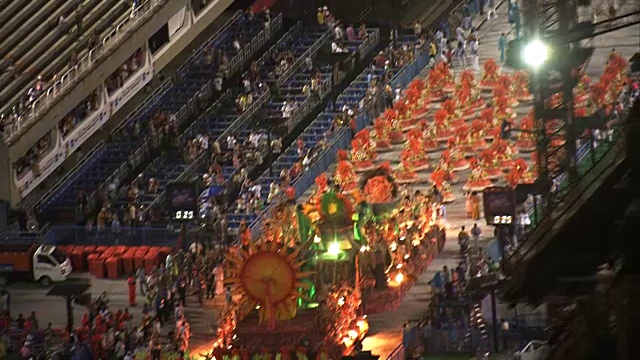 沿狂欢节游行的潘-鸟瞰-里约热内卢，巴西视频下载