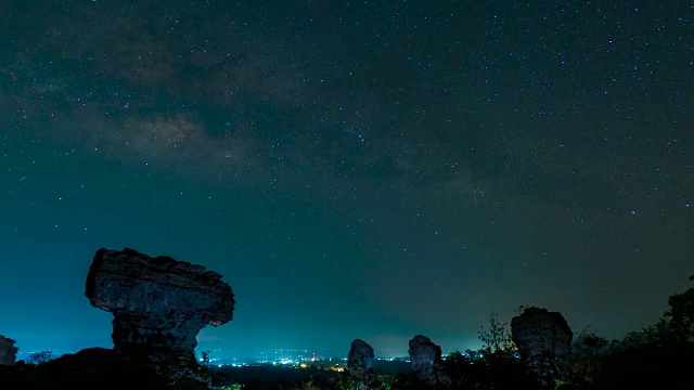 时间间隔:泰国银河夜景视频素材