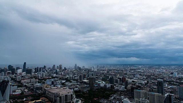 高清时间推移:城市中的风暴视频素材