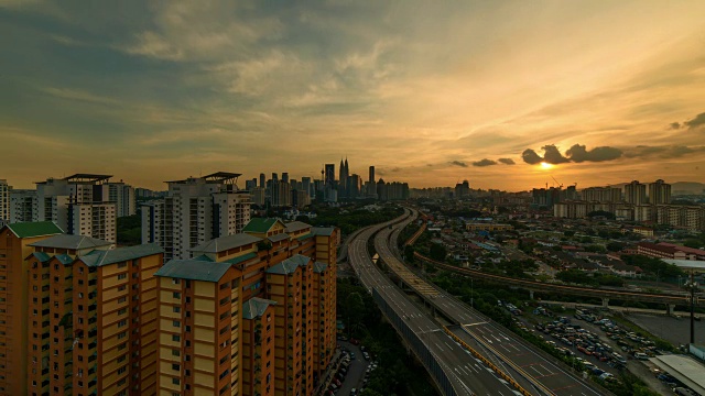 吉隆坡的日落视频素材