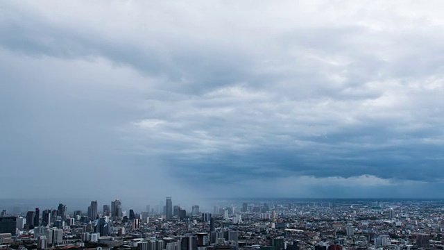 高清时间流逝:城市中的风暴视频素材