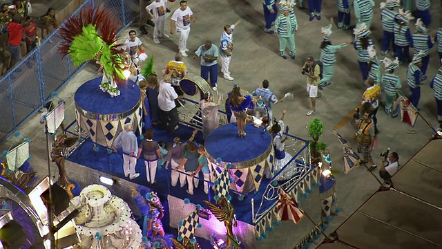 Sambadrome Marques de Sapucai carnival /里约热内卢de Janeiro，巴西视频下载