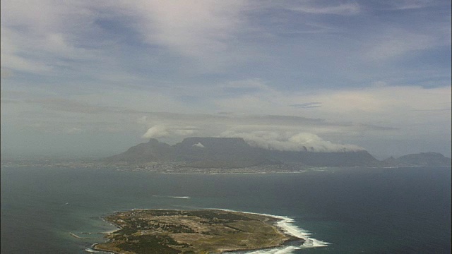 罗本岛-鸟瞰图-南非西开普视频素材