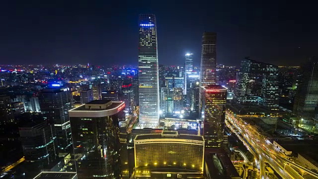 北京中央商务区天坛夜景视频素材