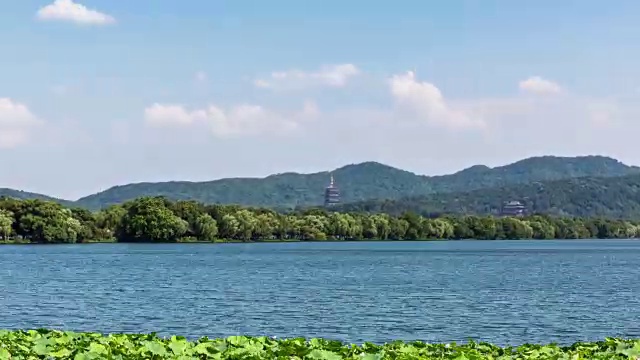 4K延时:中国杭州西湖夏日美景视频下载