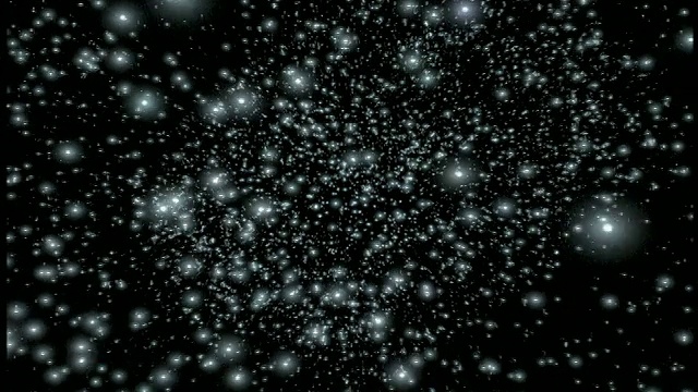 CGI宇宙飞船的视角通过星景/恒星发光的晕视频下载