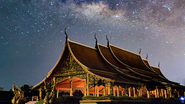 泰国瓦瑟林通的银河之夜视频素材