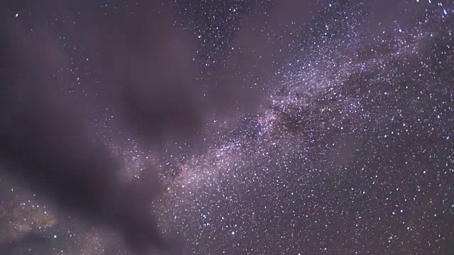 恒星延时，银河系在夜空中移动视频素材