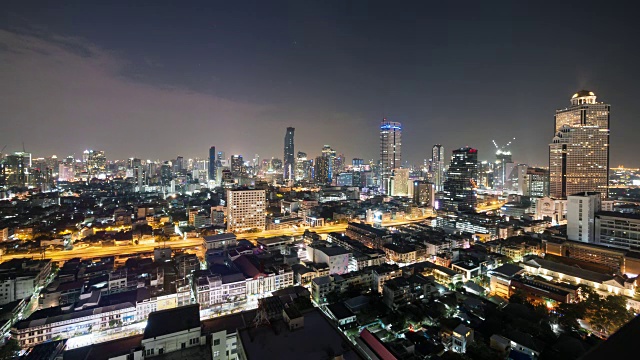 曼谷夜景的时间流逝视频素材
