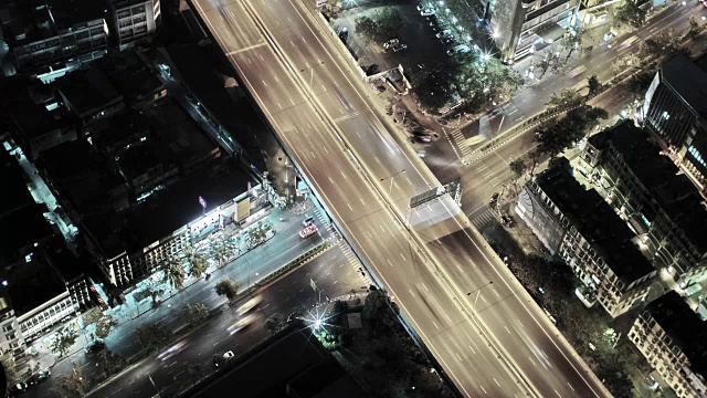 曼谷公路的航拍图视频素材