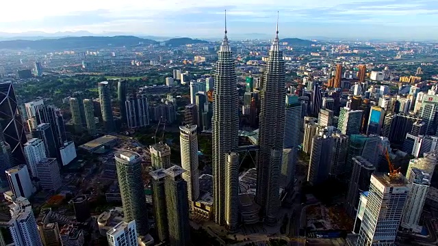 航拍吉隆坡城市天际线视频下载