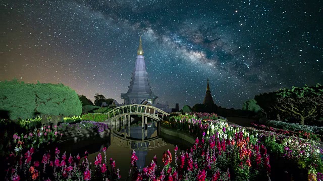 泰国清迈Doi inthanon的银河系视频素材