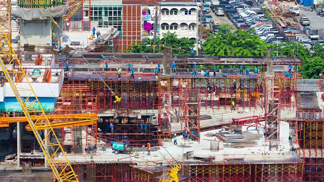 曼谷的建筑施工视频下载