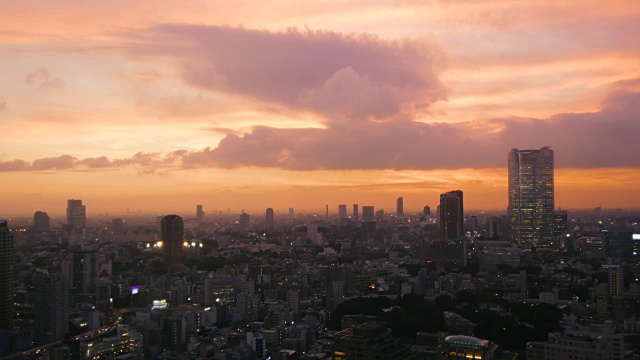 东京美丽的日落视频素材