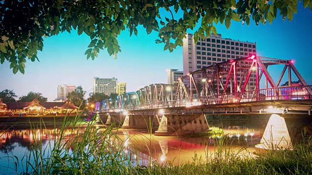 泰国清迈的钢桥视频素材