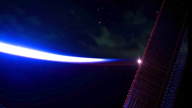 国际空间站的行星地球:从加利福尼亚到安大略视频素材
