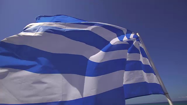 希腊的国旗视频下载