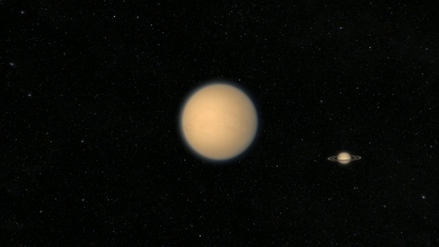 土星的卫星泰坦视频素材