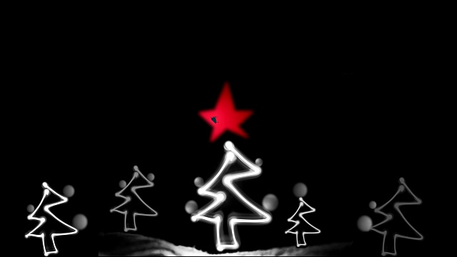 圣诞卡片，霓虹灯，彩灯，圣诞树视频素材